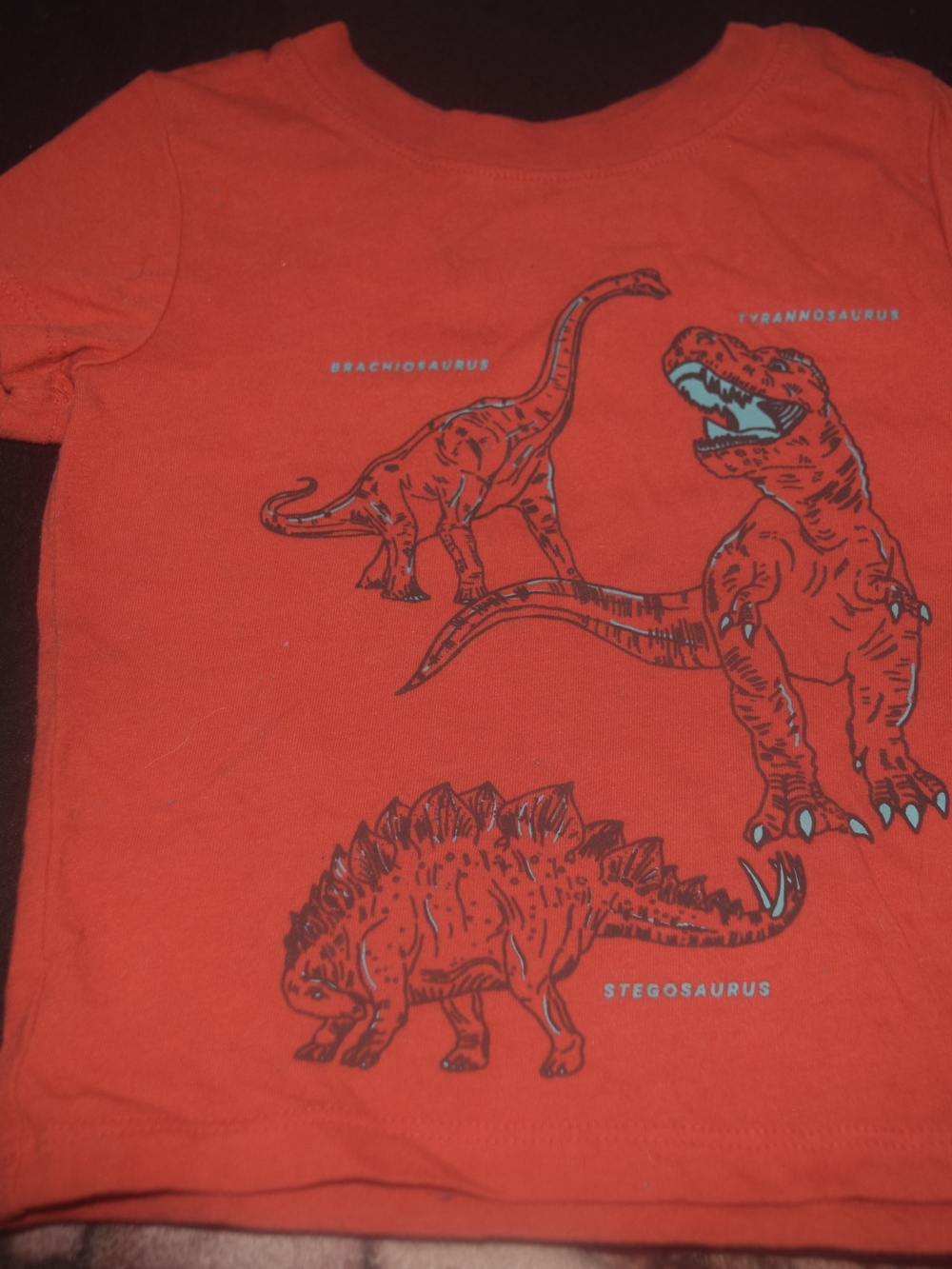 Cat & Jack Red Dinosaur Tee 12 Months